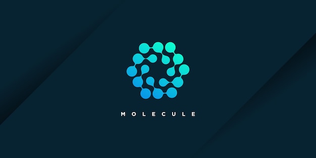 Molecule logo design vector with modern creative unique style