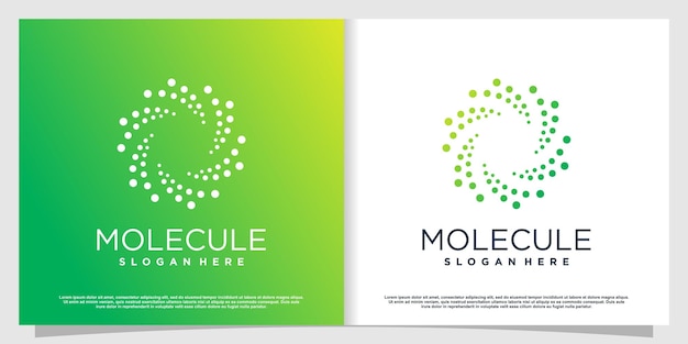 Molecule logo design with modern creative concept Premium Vector part 7