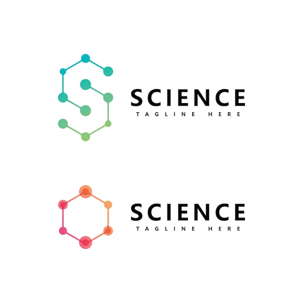 Molecule logo icon template for  science brand identity.