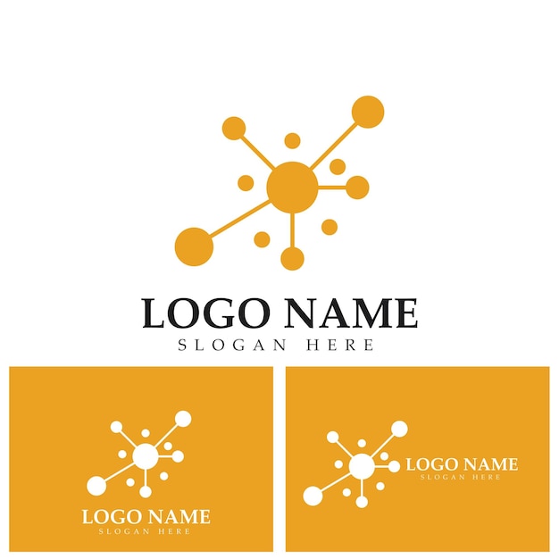 Molecule logo icon vector design