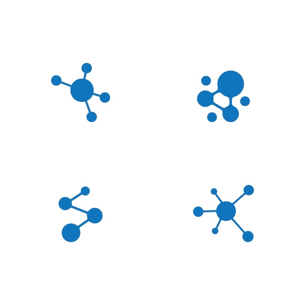 Molecule logo icon vector