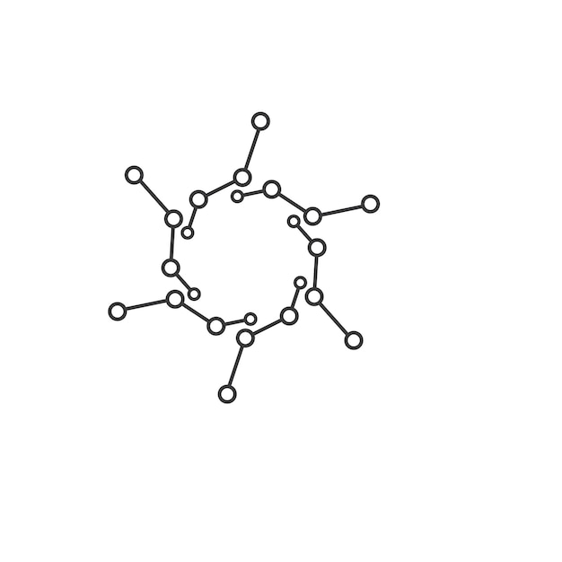 分子ロゴイラストベクトルテンプレート