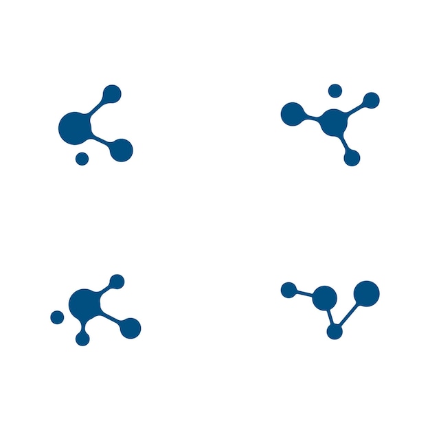 Molecule logo vector icon illustration