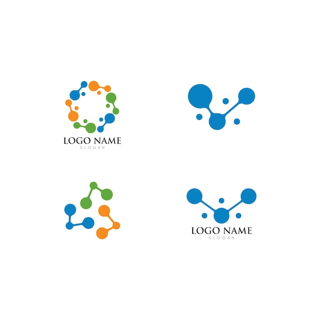 Molecule logo vector icon illustration