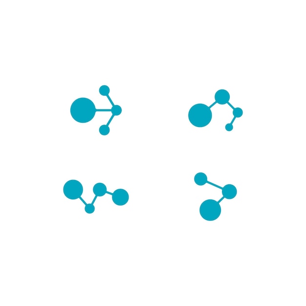 ベクトル 分子ロゴ ベクトル アイコン イラスト