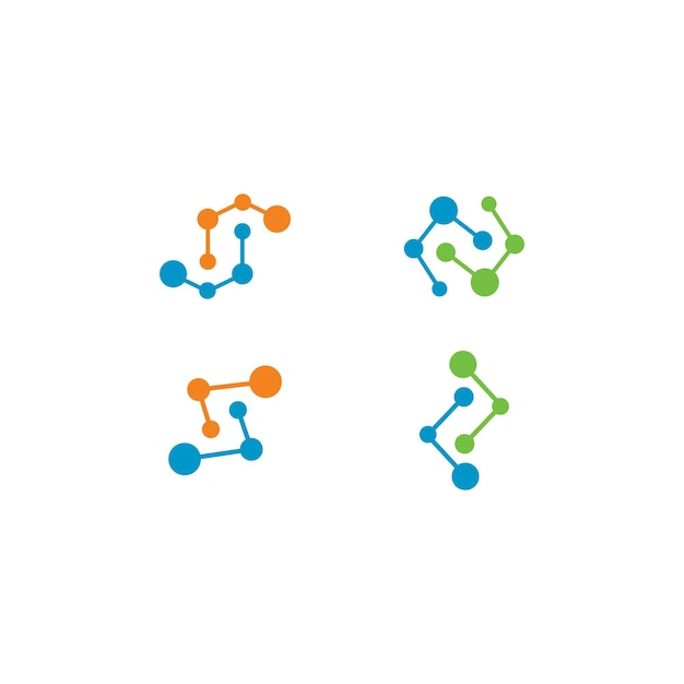 Molecule logo vector icon illustration