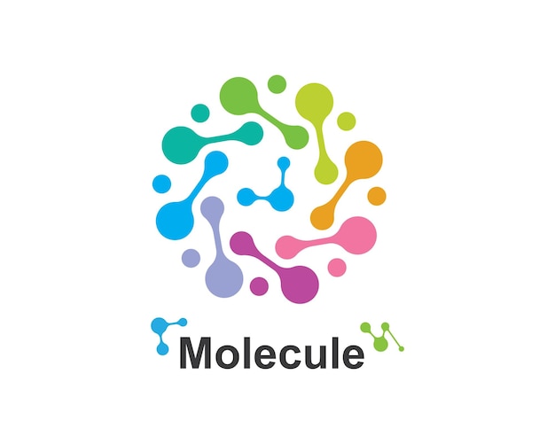 molecule logo vector illustration design template