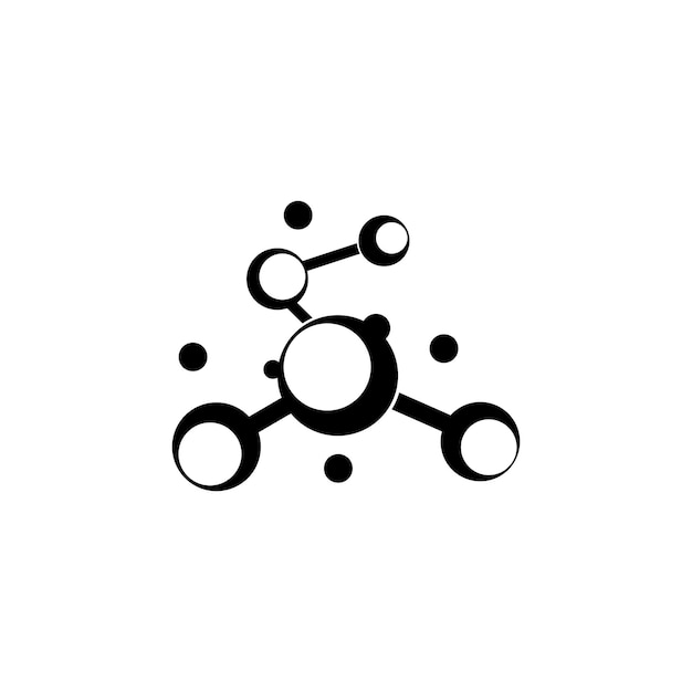 Modello di progettazione dell'illustrazione di vettore del logo della molecola
