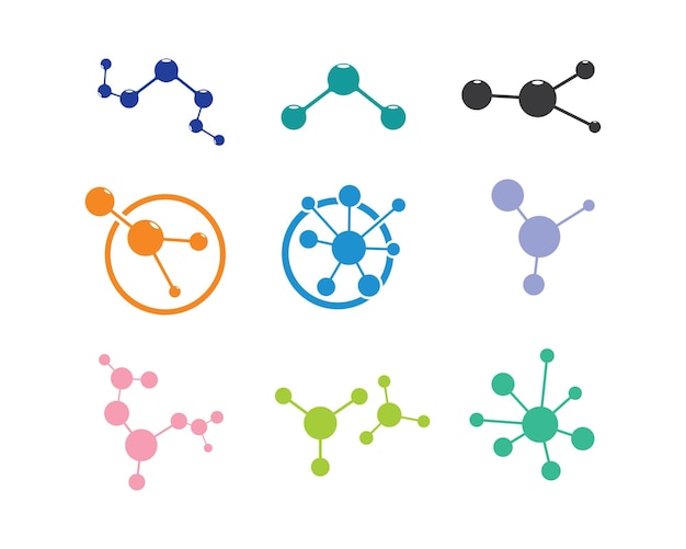 Molecule logo vector illustration design