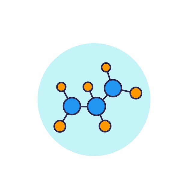 分子科学ベクトル フラット アイコン
