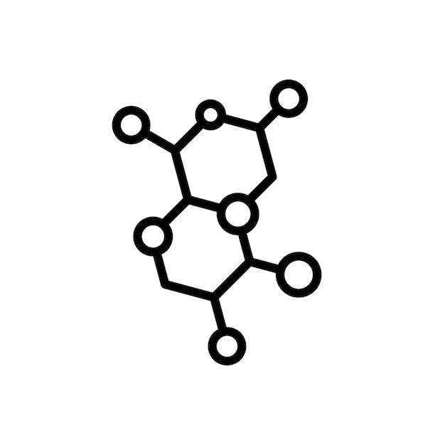 Vettore di simbolo del segno della molecola