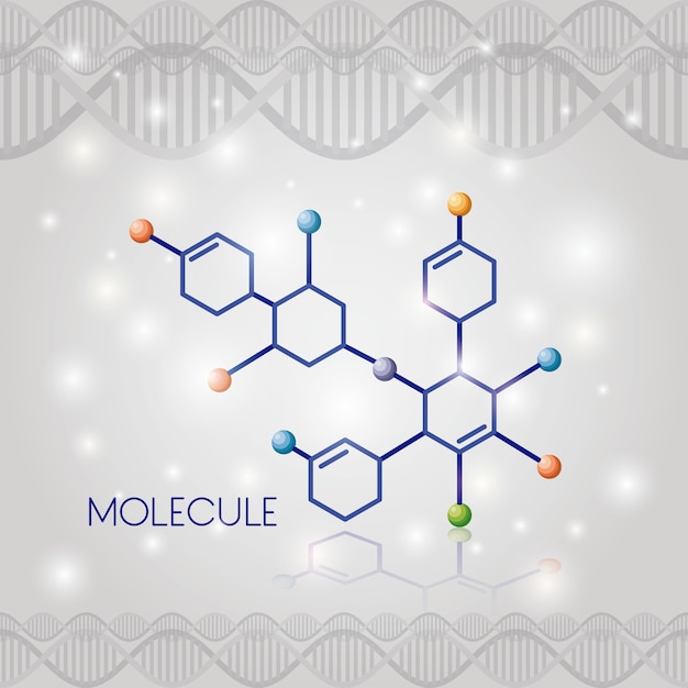 Molecule structure chemical icon vector illustration design