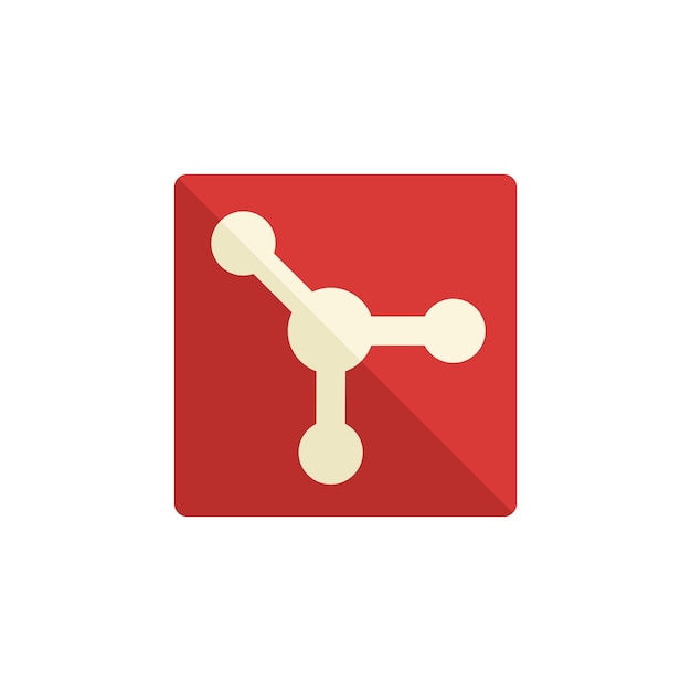 Molecule structure flat vector icon. Physics science pictogram.