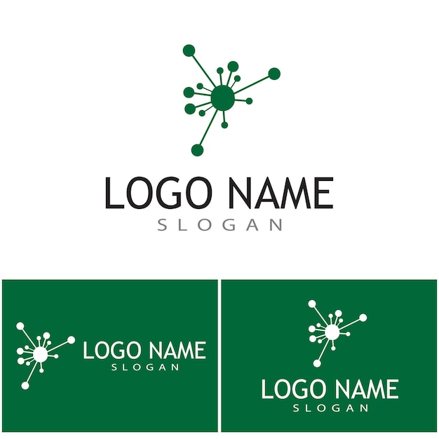 Molecule symbol logo template vector illustration design