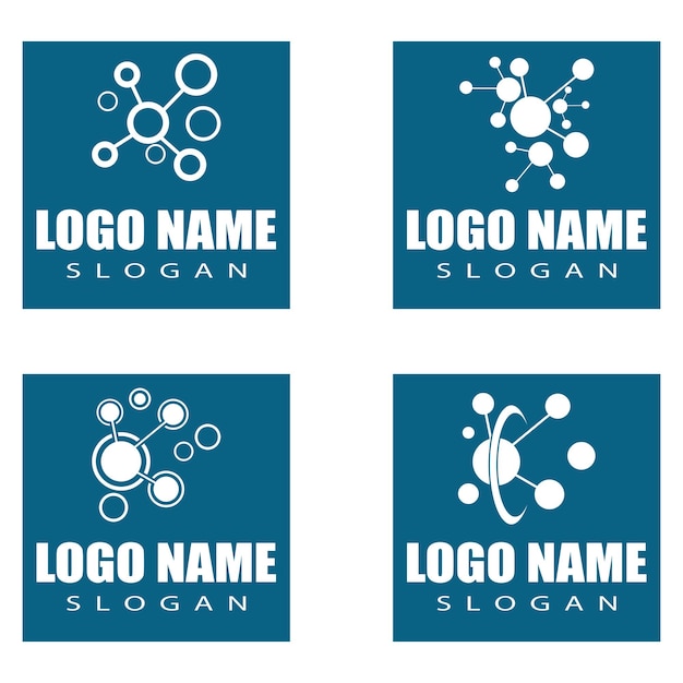 Vector molecule symbol logo template vector illustration design