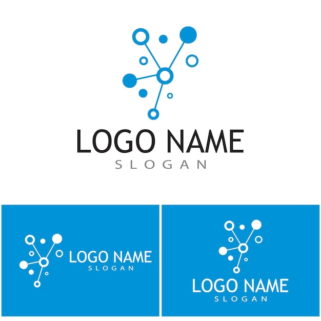 Molecule symbol logo template vector illustration design