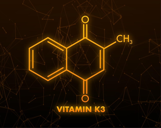 Molecola di tocoferolo vitamina k3 icona per la progettazione medica