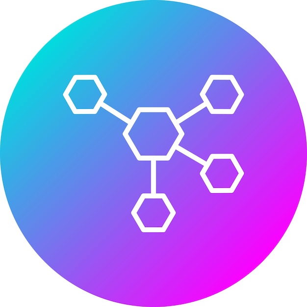 Molecule vector icoon Kan worden gebruikt voor Chemie icoon set