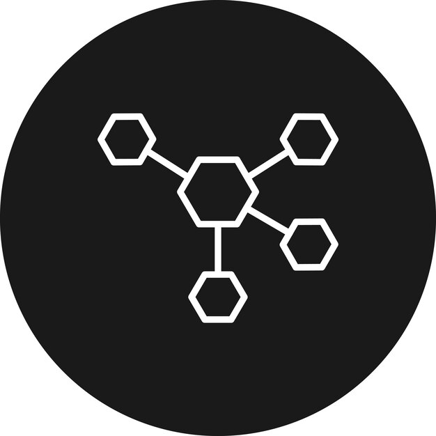 Molecule vector icoon Kan worden gebruikt voor Chemie icoon set