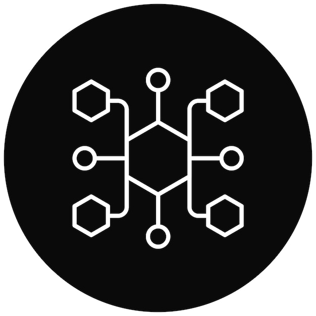 分子アイコンのベクトル画像は物理学に使用できます