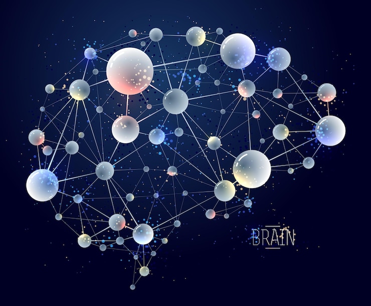 Vector molecules vector illustration, science chemistry and physics theme abstract background, micro and nano science and technology theme, atoms and microscopic particles.