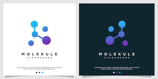 Molecuul logo concept met moderne creatieve stijl premium vector deel 2