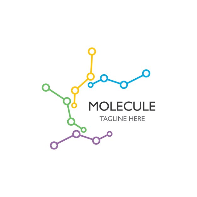 Molecuul logo illustratie vector sjabloon