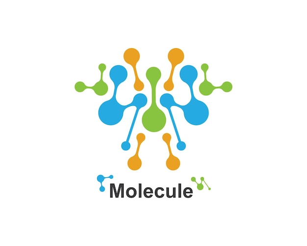 Molecuul logo vector illustratie ontwerpsjabloon