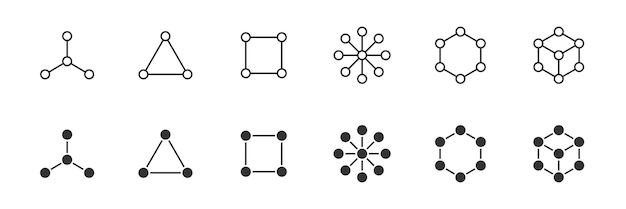 Molecuul pictogrammenset vectorillustratie