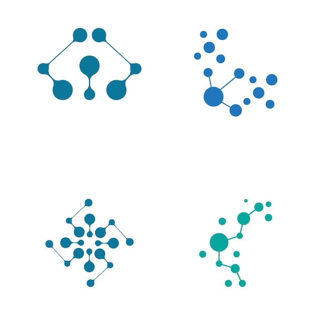 Molecuul symbool logo sjabloon vector illustratie ontwerp