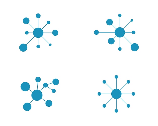 Molecuul symbool logo sjabloon vector