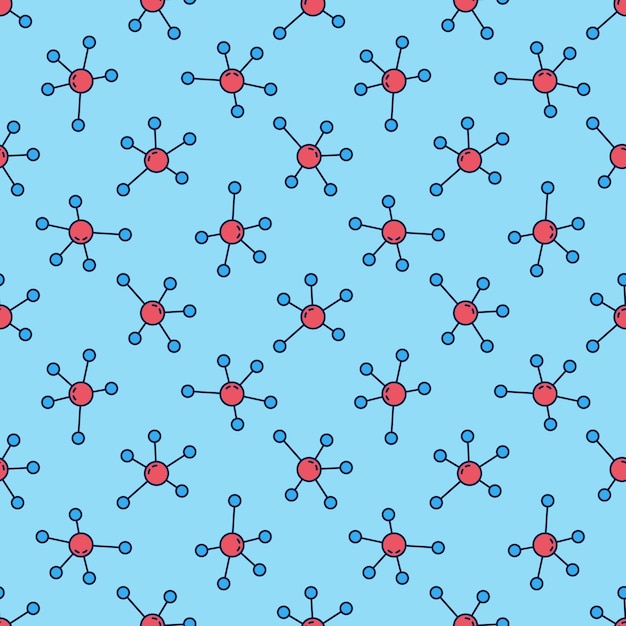 Molecuul vector concept gekleurd naadloos patroon