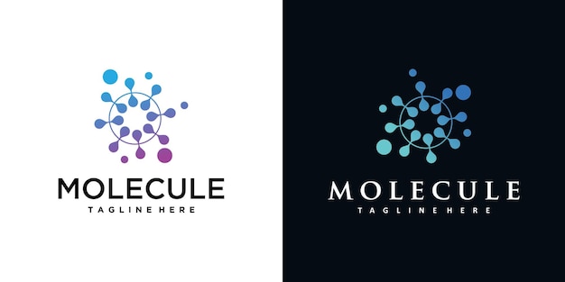 Molecuulpictogramlogo met modern abstract stijlontwerp Premium Vector