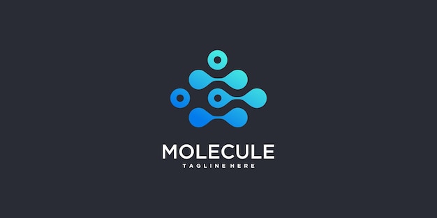 Molecuulpictogramlogo met modern abstract stijlontwerp Premium Vector