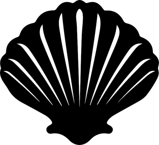 Vettore silhouette nera di mollusco con sfondo trasparente