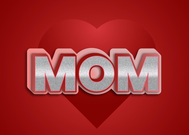 Vector mom 3d editable text effect