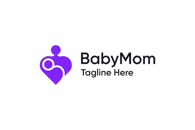 Vector mom baby abstract logo vector