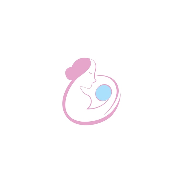 Design del logo per la cura della mamma e del bambino