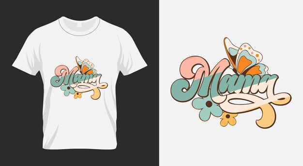 Vector mom mum retro png sublimation design