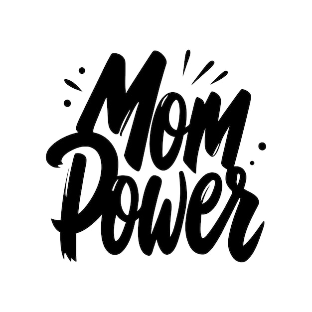 엄마의 힘 글자 인용 티셔츠 또는 컵 템플릿 어머니의 날 카드
