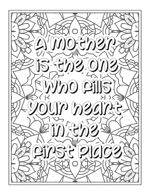 Mom Quotes coloring page For Adult