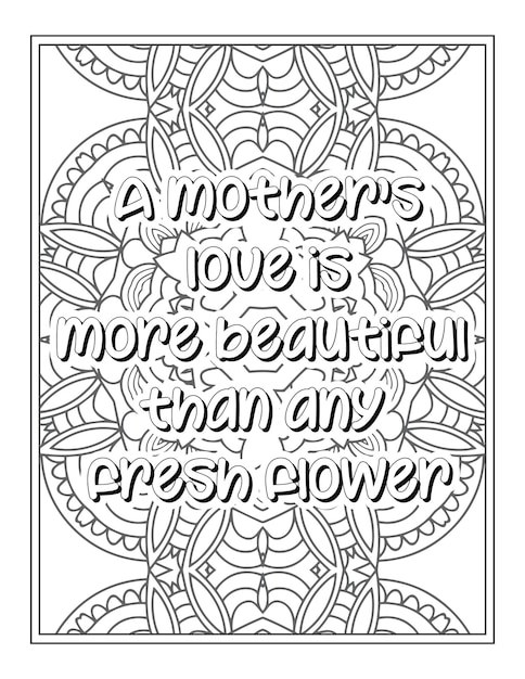 Mom quotes coloring page for adult