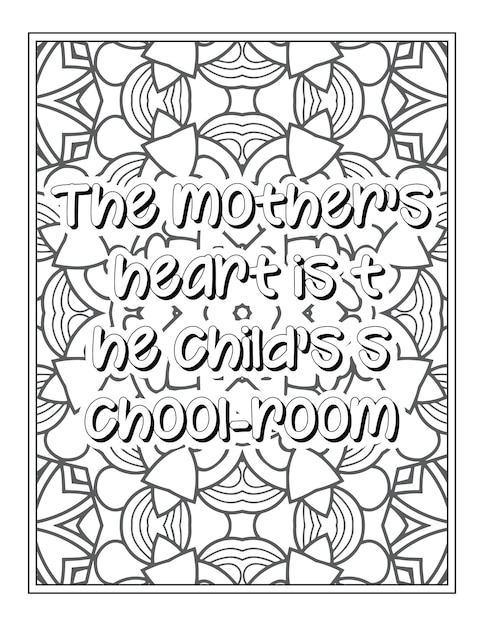 Mom Quotes coloring page For Adult