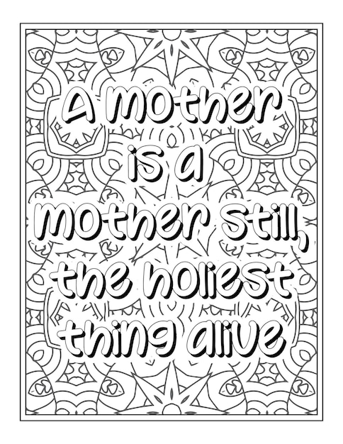 Mom Quotes coloring page For Adult