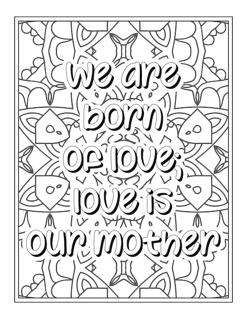 Mom quotes coloring page for adult