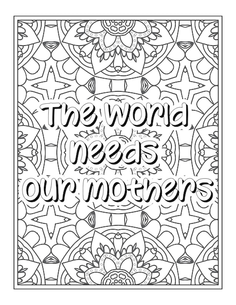 Mom quotes coloring page