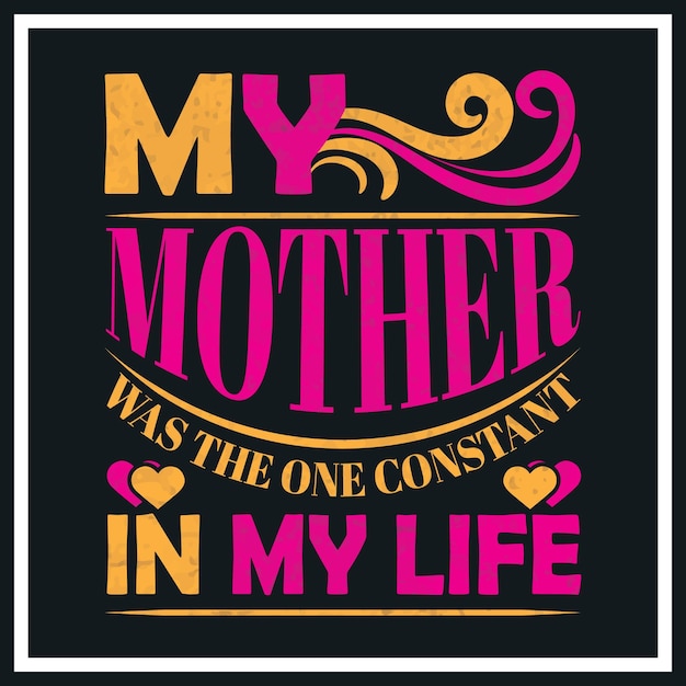 Mom quotes typography premium vector