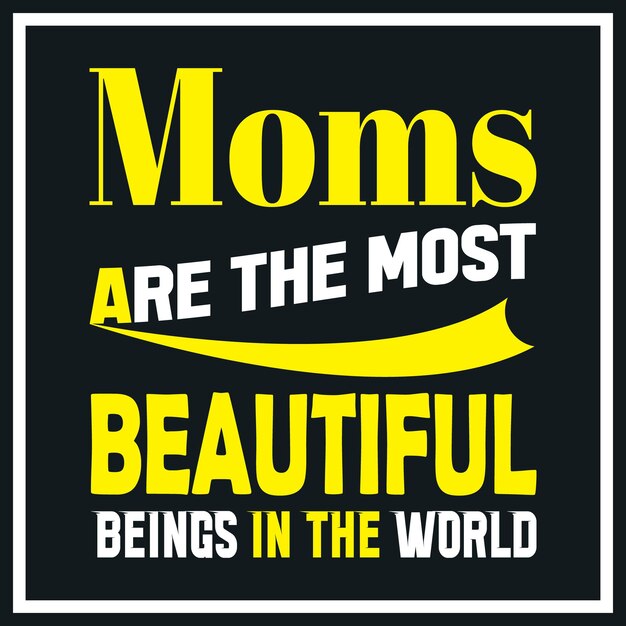 Mom quotes typography premium vector