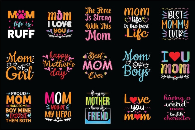 Mom shirt design bundle