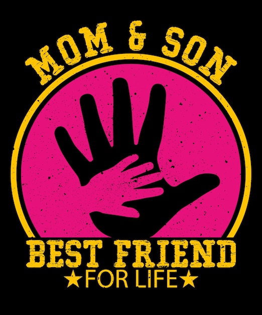Mamma e figlio migliore amico per la vita happy mother day tipografia tshirt design